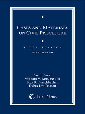 cover image of Cases and Materials on Civil Procedure